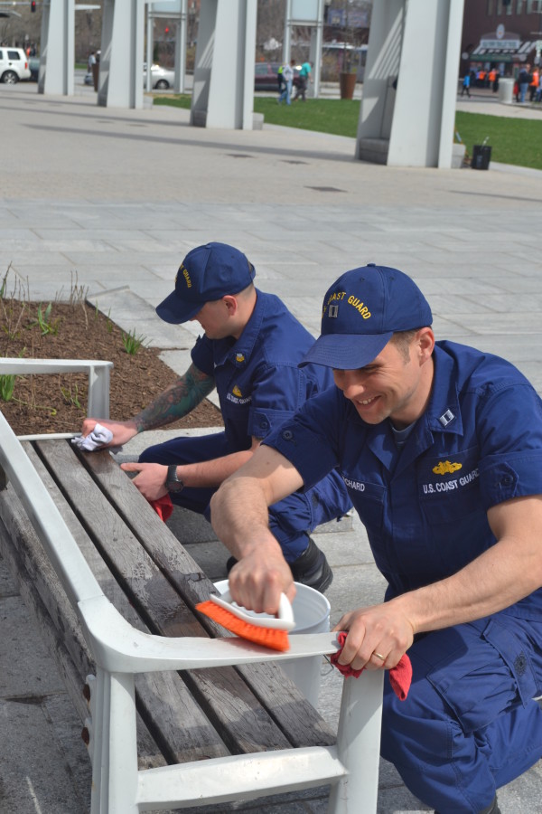 The U.S. Coast Guard volunteered during our Earth Day Cleanup.