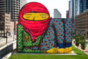 Os Gemeos Mural, Greenway Wall, 2012