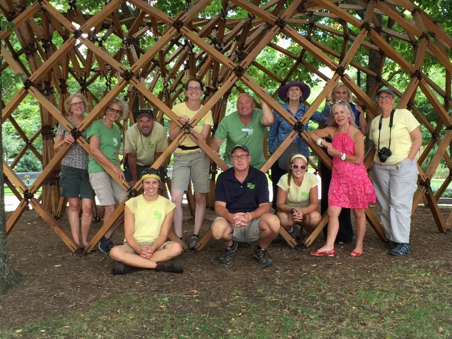 Peter, Greenway staff, and volunteers at Peter's goodbye lunch