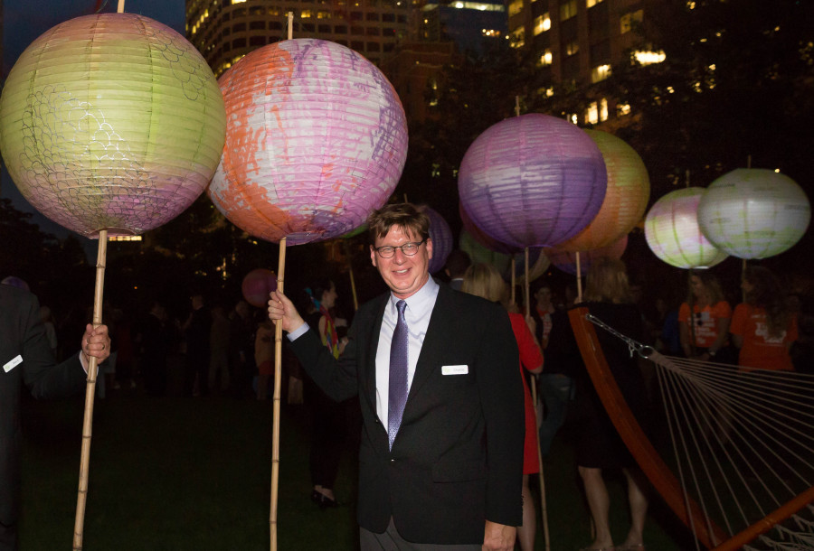 Steven Anderson and Charlie McCabe with Lanterns