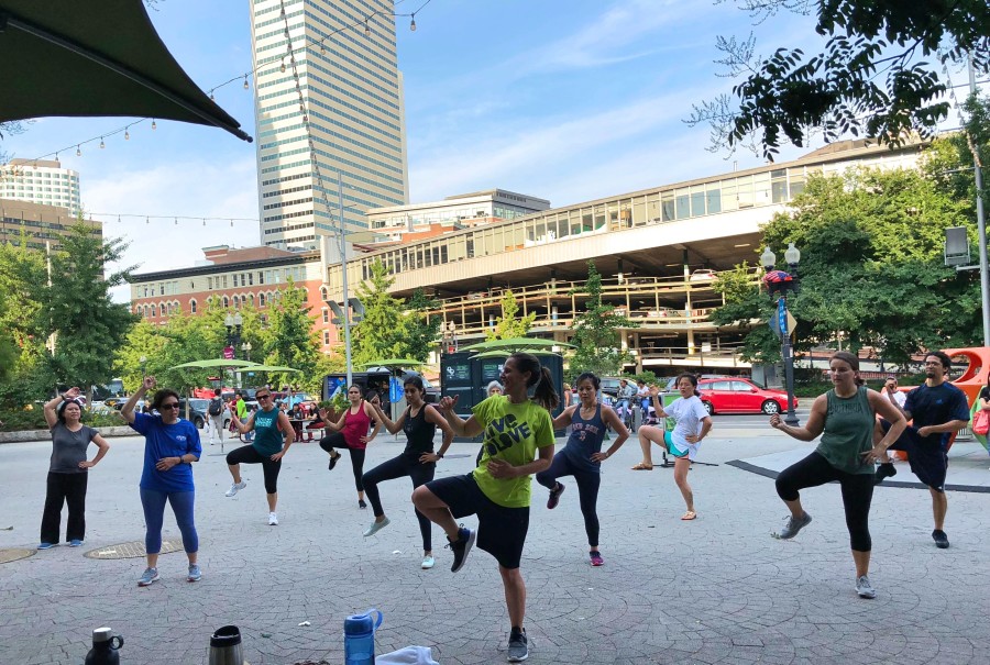 Zumba Class on Greenway 7-16-18 2