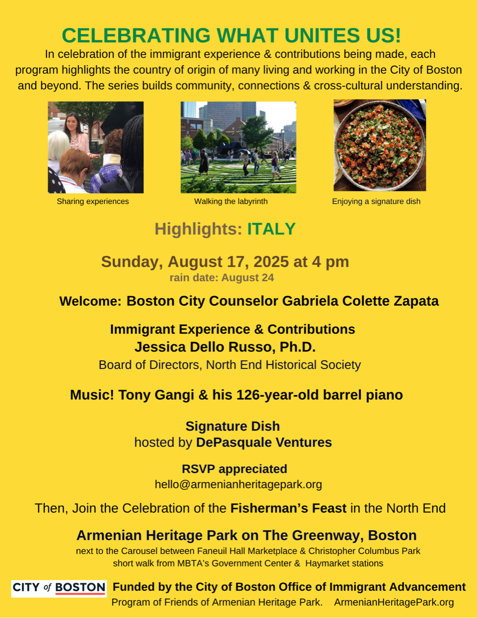 Celebrating What Unites Us! Highlights: Italy