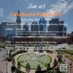 Celebrate Public Art! Abstract Sculpture & Participate in World Labyrinth Day: Walk as One at 1pm in Peace & Harmony