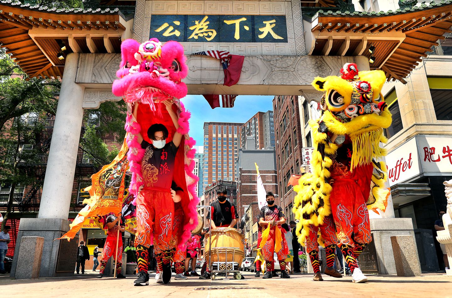 Lion Dances at the Chinatown Gate