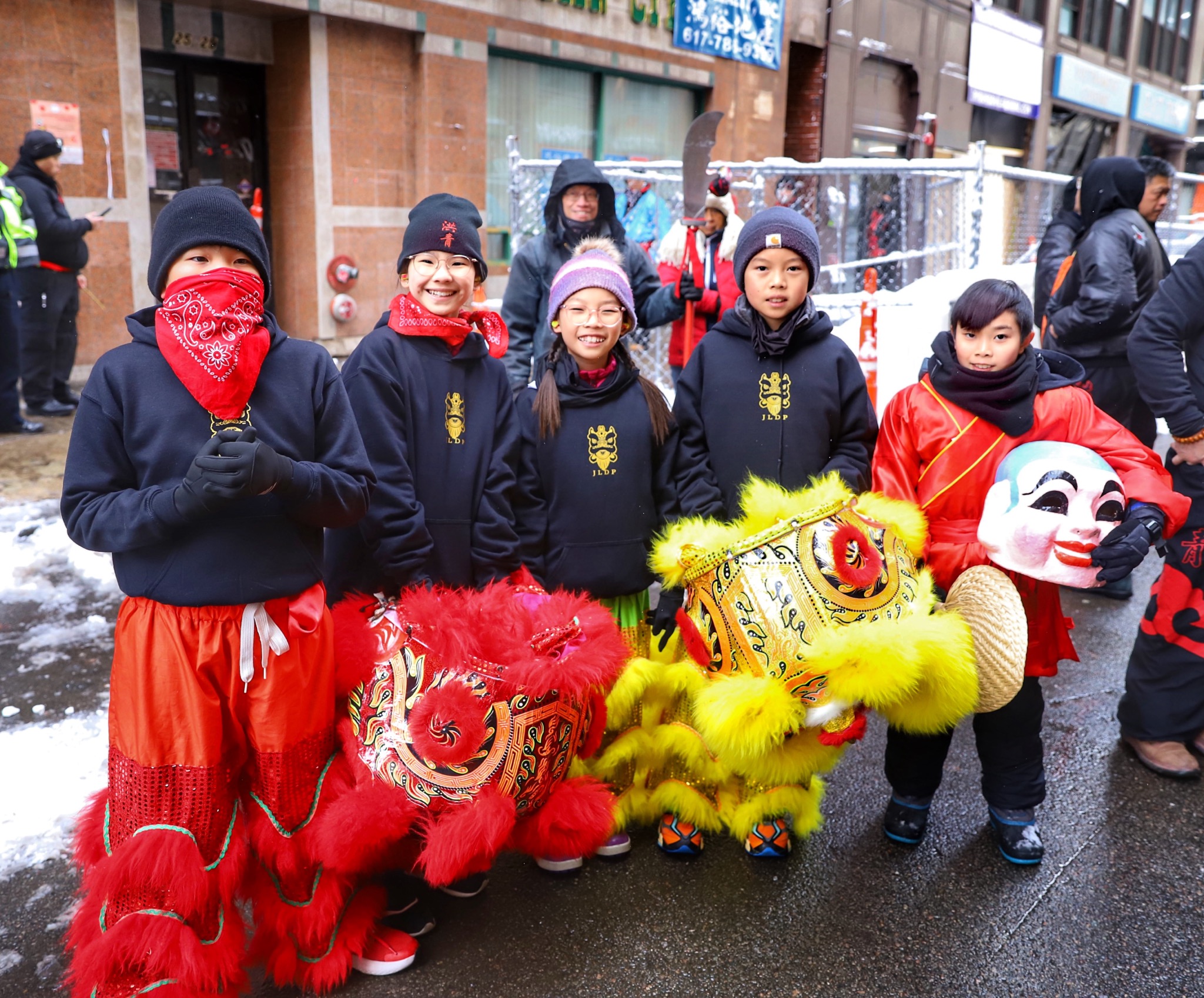 Junior Lion Dance Team sponsored by Boston Chinese Freemason Athletic Club