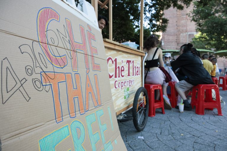 Photos from Vivian Tran's 2026 Public Art Event for "because you are the sun; because you are the thread". 
as long as the sun lasts
Credit: Russell Laman
